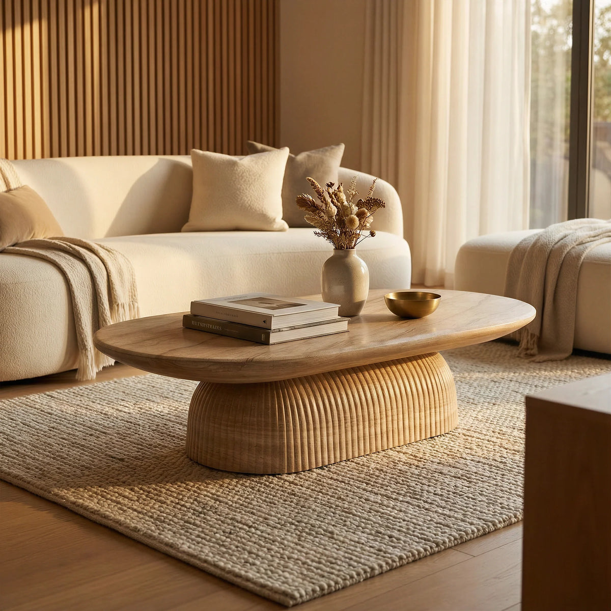 Maddox 55" Pill Coffee Table