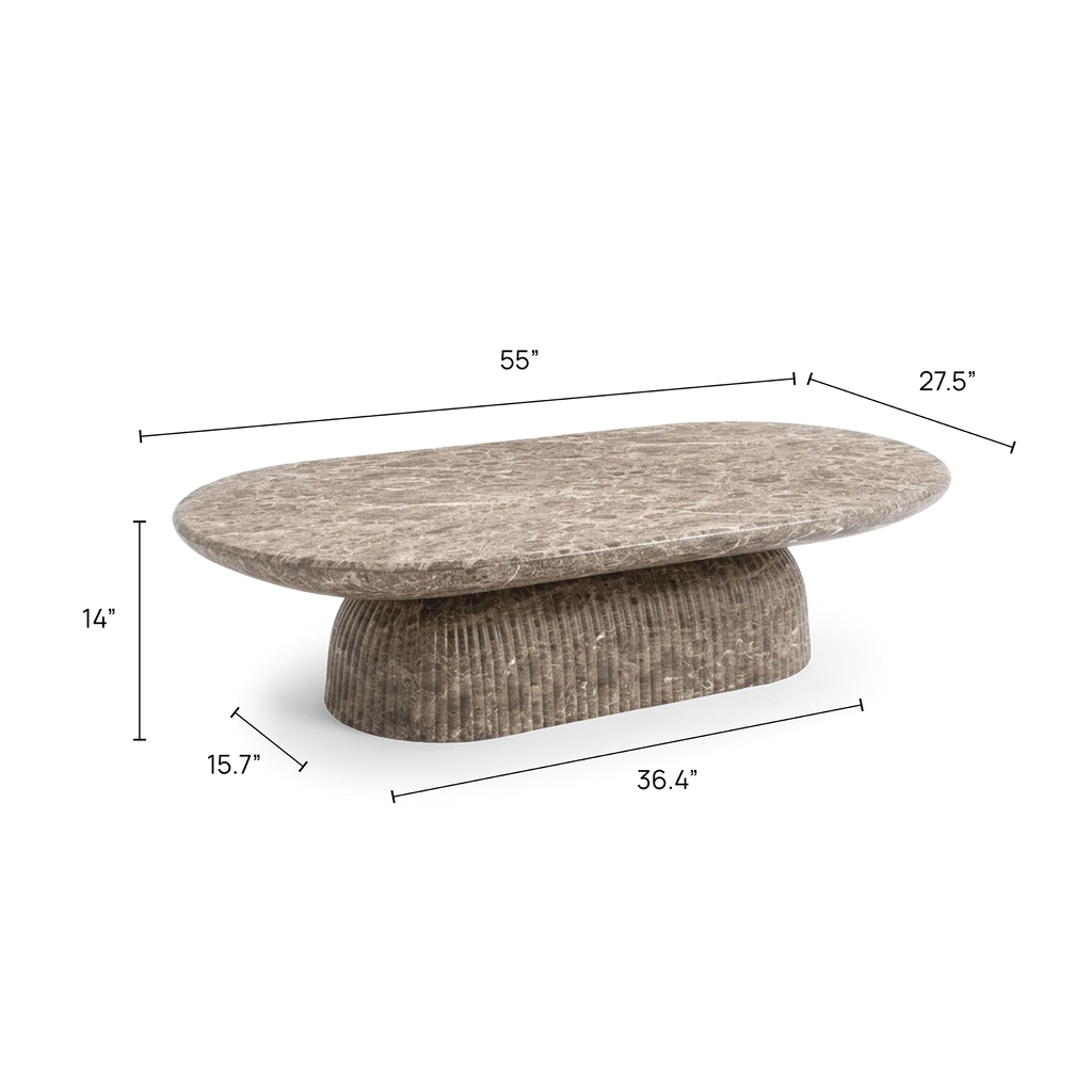 Maddox 55" Pill Coffee Table